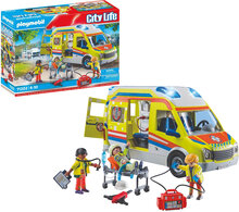 Playmobil City Life Ambulance Med Lys Og Lyd - 71202 Toys Playmobil Toys Playmobil City Life Multi/patterned PLAYMOBIL