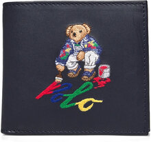 Polo Bear Leather Billfold Coin Wallet Accessories Wallets Cardholder Navy Polo Ralph Lauren