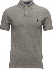 Slim Fit Mesh Polo Shirt Tops Polos Short-sleeved Grey Polo Ralph Lauren