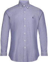 Custom Fit Stretch Oxford Shirt Tops Shirts Casual Navy Polo Ralph Lauren
