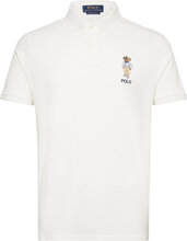 Custom Slim Polo Bear Mesh Polo Shirt Tops Polos Short-sleeved White Polo Ralph Lauren