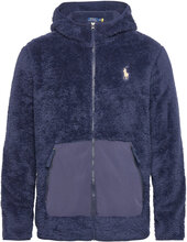 Pile Fleece Full-Zip Hoodie Tops Sweatshirts & Hoodies Fleeces & Midlayers Navy Polo Ralph Lauren