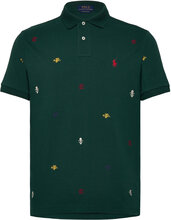 Custom Slim Embroidered Mesh Polo Shirt Tops Polos Short-sleeved Green Polo Ralph Lauren