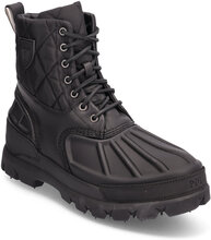 Oslo High Quilted Oxford & Leather Boot Shoes Boots Winter Boots Black Polo Ralph Lauren