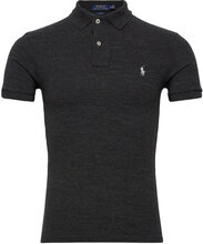 Slim Fit Mesh Polo Shirt Designers Knitwear Short Sleeve Knitted Polos Grey Polo Ralph Lauren