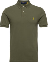 Slim Fit Mesh Polo Shirt Designers Knitwear Short Sleeve Knitted Polos Khaki Green Polo Ralph Lauren