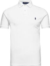Slim Fit Mesh Polo Shirt Tops Polos Short-sleeved White Polo Ralph Lauren