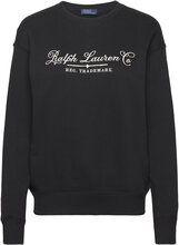Logo Cotton Fleece Pullover Tops Sweatshirts & Hoodies Sweatshirts Black Polo Ralph Lauren