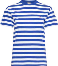 Striped Cotton Jersey Crewneck Tee Tops T-shirts & Tops Short-sleeved Blue Polo Ralph Lauren