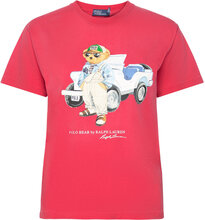 Polo Bear Cotton Jersey Tee Tops T-shirts & Tops Short-sleeved Red Polo Ralph Lauren
