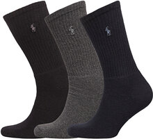 Crew Sock 3-Pack Underwear Socks Regular Socks Black Polo Ralph Lauren Underwear