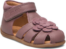 Starters™ Flower Velcro Sandal Shoes Summer Shoes Sandals Purple Pom Pom