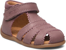 Starters™ Scallop Velcro Sandal Shoes Summer Shoes Sandals Purple Pom Pom