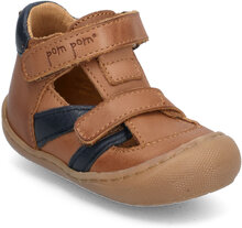 Walkers™ Velcro Sandal Shoes Summer Shoes Sandals Brown Pom Pom