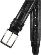 Croco Leather Belt Accessories Belts Classic Belts Black Portia 1924