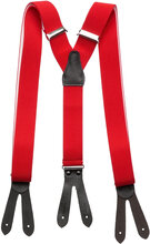 Solid Suspenders Leather Ends Accessories Suspenders Red Portia 1924