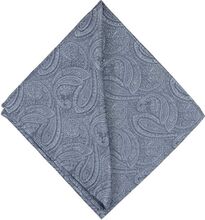 Paisley Silk Pocket Square Brystlommetørklæde Navy Portia 1924