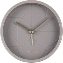 Alarm Clock Echelon Circular Dark Grey Home Decoration Watches Alarm Clocks Grey KARLSSON