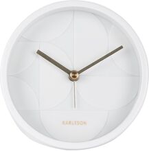Alarm Clock Echelon Circular White Home Decoration Watches Alarm Clocks White KARLSSON
