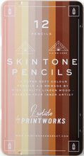 12 Colour Pencils - Skin T Home Decoration Office Material Desk Accessories Pencils Multi/mønstret PRINTWORKS*Betinget Tilbud