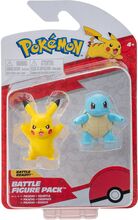 Pokemon Battle Figure 2 Pk Squirtle And Pikachu Toys Playsets & Action Figures Action Figures Multi/mønstret Pokemon*Betinget Tilbud