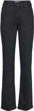 Pzemma Hw Jeans Medium Straight Leg Bottoms Jeans Straight-regular Black Pulz Jeans