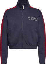 Puma X Vogue T7 Cropped Jacket Dk Sport Sweat-shirts & Hoodies Sweat-shirts Blue PUMA