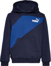 Puma Power Colorblock Hoodie Tr B Sport Sweatshirts & Hoodies Hoodies Navy PUMA