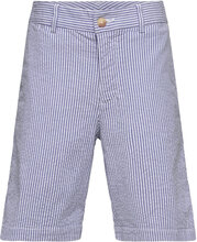Stretch Cotton Seersucker Short Bottoms Shorts Blue Ralph Lauren Kids