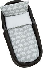 Elephant Eco, Bed Set, Stroller/Cot, Grey Home Sleep Time Bed Sets Grey Rätt Start