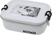 Moomin Graphic, Lunchbox In Tinplate Home Meal Time Lunch Boxes White Rätt Start