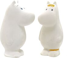 Moomin, Teether-Bathtoy, Natural Rubber, 2-Pack Toys Baby Toys Teething Toys White Rätt Start