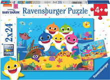 Baby Shark Treasure Hunt 2X24P Toys Puzzles And Games Puzzles Classic Puzzles Multi/patterned Ravensburger