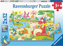 My Dino Friends 2X12P Toys Puzzles And Games Puzzles Classic Puzzles Multi/patterned Ravensburger