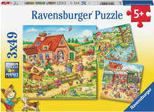 Animal Vacation 3X49P Toys Puzzles And Games Puzzles Classic Puzzles Multi/patterned Ravensburger