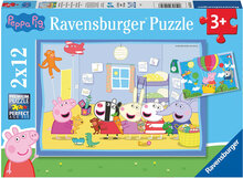 Peppas' Adventure 2X12P Toys Puzzles And Games Puzzles Classic Puzzles Multi/patterned Ravensburger