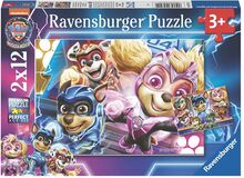 Paw Patrol The Mighty Movie 2X12P Toys Puzzles And Games Puzzles Classic Puzzles Multi/mønstret Ravensburger*Betinget Tilbud