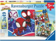Spidey's Adventures 3X49P Toys Puzzles And Games Puzzles Classic Puzzles Multi/patterned Ravensburger