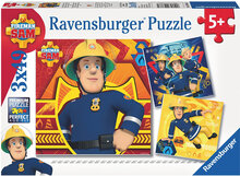 Fireman Sam Call Sam In Danger 3X49P Toys Puzzles And Games Puzzles Classic Puzzles Multi/patterned Ravensburger