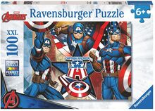 Marvel Captain America 100P Toys Puzzles And Games Puzzles Classic Puzzles Multi/patterned Ravensburger