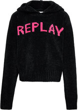 Sweater Hettegenser Genser Svart Replay*Betinget Tilbud