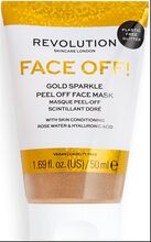 Revolution Skincare Gold Glitter Face Off Mask Beauty Women Skin Care Face Face Masks Peeling Mask Nude Revolution Skincare