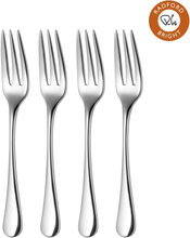 Radford Bright Pastry Fork, Set Of 4 Home Tableware Cutlery Forks Sølv Robert Welch*Betinget Tilbud