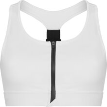 Front Zip Sportsbra Sport Bras & Tops Sports Bras - All White Röhnisch