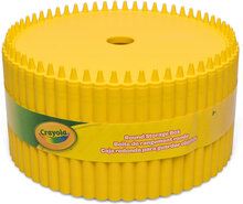 Crayola Round Storage Box Home Kids Decor Storage Pen Organisers Gul CRAYOLA*Betinget Tilbud