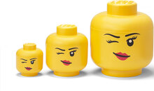 Lego Storage Head Collection - Winking Home Kids Decor Storage Storage Boxes Yellow LEGO STORAGE