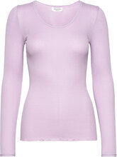 Silk T-Shirt Tops T-shirts & Tops Long-sleeved Pink Rosemunde