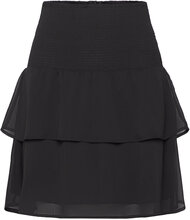 Recycled Polyester Skirt Kort Nederdel Black Rosemunde