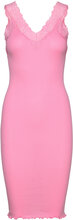 Organic Dress Knælang Kjole Pink Rosemunde