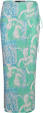 Printed Midi Wrap Skirt Skirts Wrap Skirts Blue ROTATE Birger Christensen